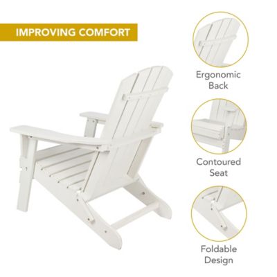 Image showing  Weather Resistant Folding Adirondack Chair
