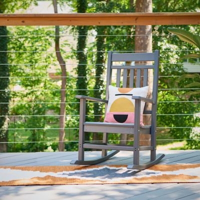 Image showing 1 th Shine Company Marathon All-Weather HDPE Poly Resin Patio Rocking Chair