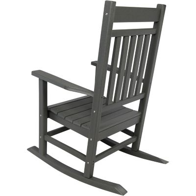 Image showing 4 th Shine Company Marathon All-Weather HDPE Poly Resin Patio Rocking Chair