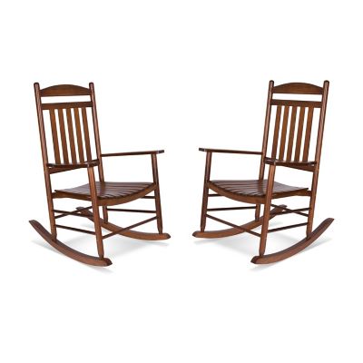 Shine Company Bedford Outdoor Hardwood Patio Rocking Chair (Set of 2)