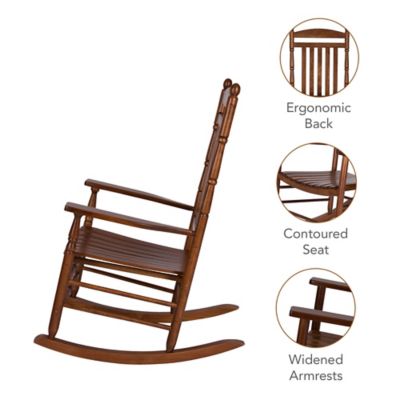 Image showing  Heritage Solid Wood Outdoor Patio Rocking Chair