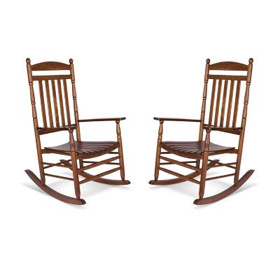 Shine Company Heritage Outdoor Patio Wood Rocking Chair (Set of 2)