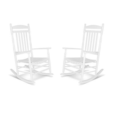 Shine Company Heritage Outdoor Patio Wood Rocking Chair (Set of 2)