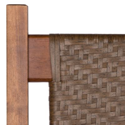 Image showing 5 th Shine Company Cannon Solid Wood Rocking Chair with Weather, Resistant Woven Wicker Back
