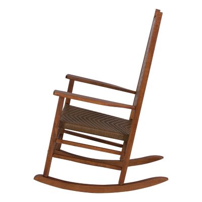 Image showing  Cannon Solid Wood Rocking Chair with Weather, Resistant Woven Wicker Back, 2 pk.