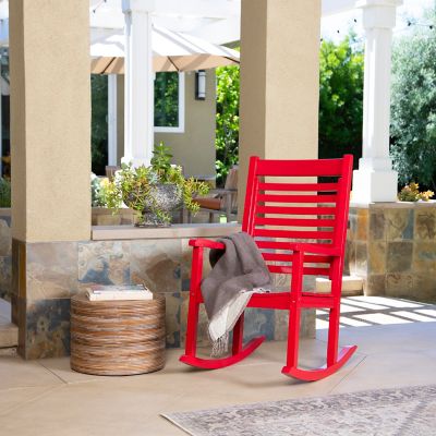 Image showing  Luxor Spacious Porch Rocker Solid Wood Outdoor Rocking Chair