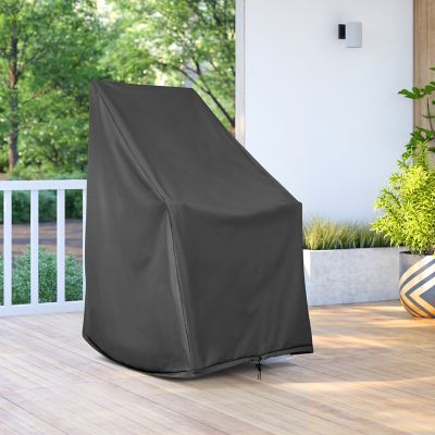 Image showing  Heavy-Duty Black Weatherproof Patio Rocking Chair Covers, 45.25 H x 34.25 D x 27.25in. W (Set of 2), 4360-2BX