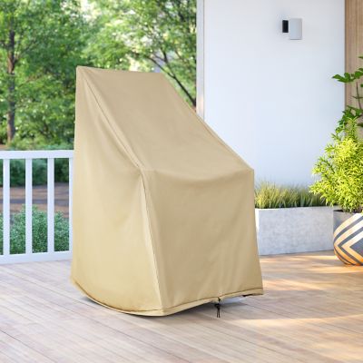Image showing  Heavy-Duty Khaki Weatherproof Patio Rocking Chair Covers, 45.25 H x 34.25 D x 27.25in. W, 2 pk. , 4363-2BX
