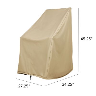 Image showing  Heavy-Duty Khaki Weatherproof Patio Rocking Chair Covers, 45.25 H x 34.25 D x 27.25in. W, 2 pk. , 4363-2BX