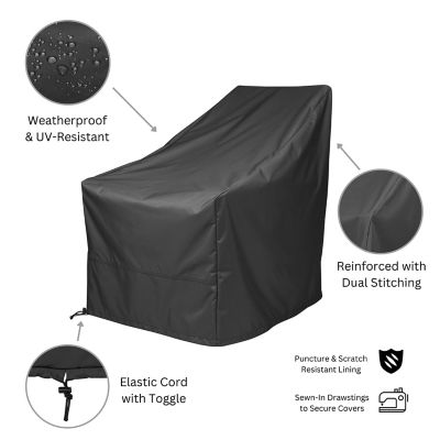 Image showing  Heavy Duty Weatherproof Black Adirondack Chair Cover, 4371BK