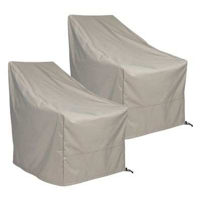 Shine Company Heavy Duty Weatherproof Gray Adirondack Chair Cover (Set of 2), 4371GY-2BX