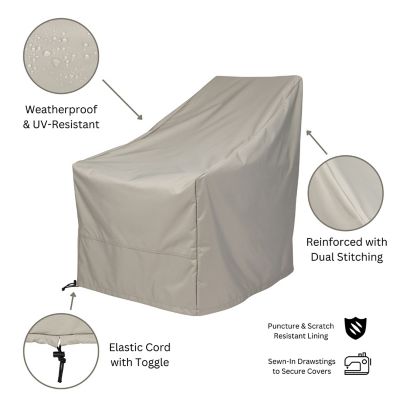 Image showing  Heavy Duty Weatherproof Gray Adirondack Chair Cover (Set of 2), 4371GY-2BX