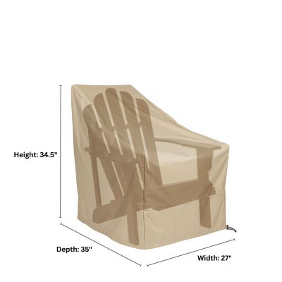 Image showing  Heavy Duty Weatherproof Khaki Adirondack Chair Cover (Set of 2), 4371KH-2BX
