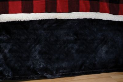 Image showing  Plush Bed Skirt, Black