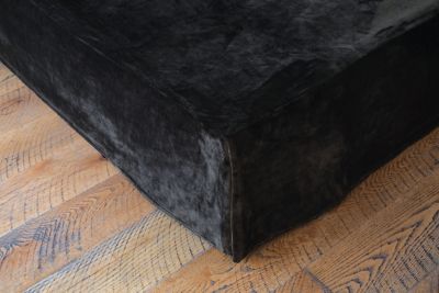 Image showing  Plush Bed Skirt, Black