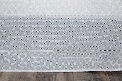 Image showing  White Eyelet Lace Bed Skirt