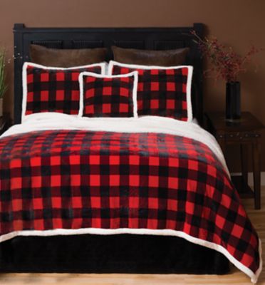 CARSTENS Lumberjack Plaid Plush Bedding Set