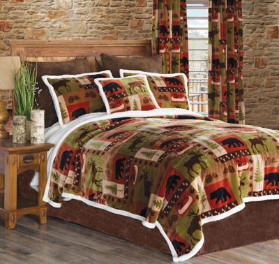 CARSTENS Patchwork Lodge Plush Bedding