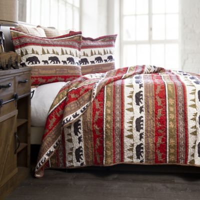 CARSTENS Cabin and Lodge Stripe Quilt Set