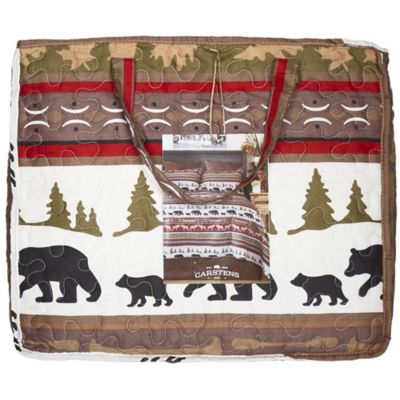 Image showing  Cabin and Lodge Stripe Quilt Set