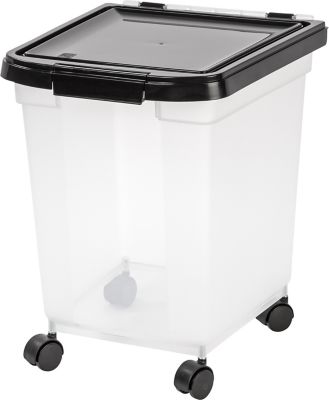 Pet food clearance containers on wheels