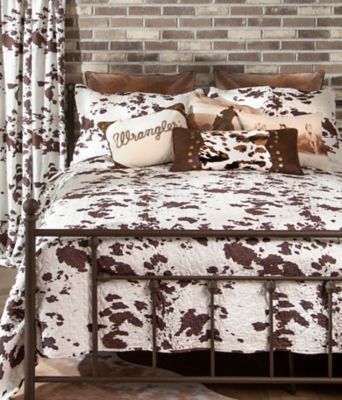 Wrangler Cowhide Quilt Bedding Set