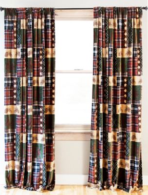 CARSTENS Tree Plaid Plaid Plush Sherpa Drapes