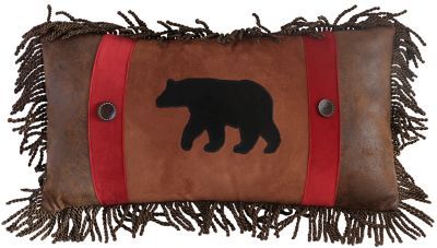 CARSTENS Rambling Bear Rustic Cabin Pillow 14 x 26 in.