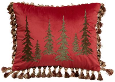 CARSTENS Red Velvet Tree Pillow