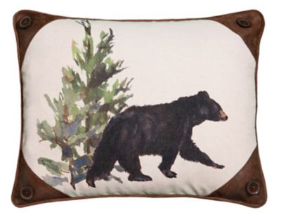 CARSTENS Watercolor Bear and Tree Pillow 16 x 20