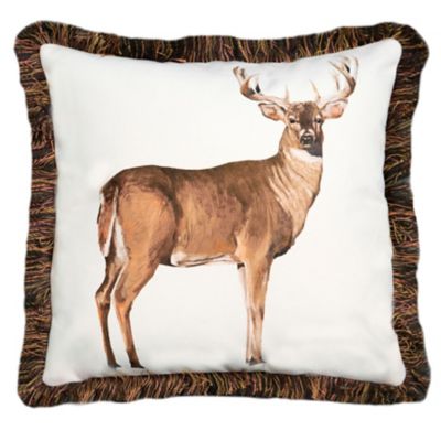 CARSTENS Watercolor Buck Pillow 18 x 18