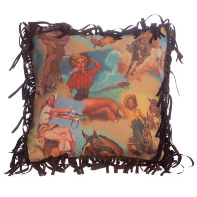 CARSTENS Retro Cowgirl Pillow