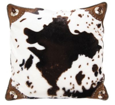 CARSTENS Cowhide Corner Pillow