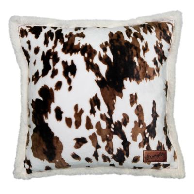 CARSTENS Tri Color Cowhide Plush Sherpa Pillow