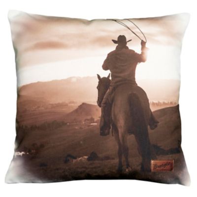 Wrangler Roping Cowboy Pillow 18 x 18