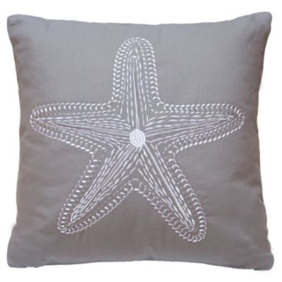 Image showing  Embroidered Starfish Pillow