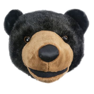 CARSTENS Plush Black Bear Large Trophy Head