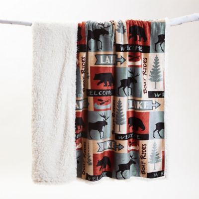 Image showing  Large Plush Sherpa Throw