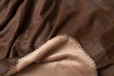 Image showing  Faux Leather Throw