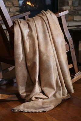 CARSTENS Faux Leather Throw