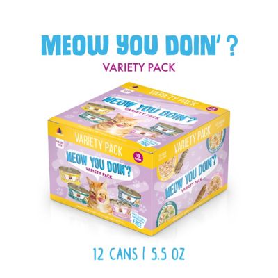 Image showing  Classic Cat Food, Meow Ya Doin'! Variety pk., 5.5 oz. Can, 12 pk.