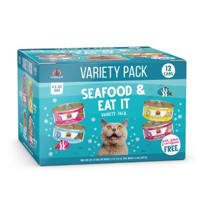 Weruva Classic Cat Food, Seafood and Eat It! Variety pk., 5.5 oz. Can, pk. of 12