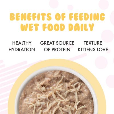 Image showing  Kitten Shredded Chicken Formula Au Jus Wet Cat Food, 3 oz.