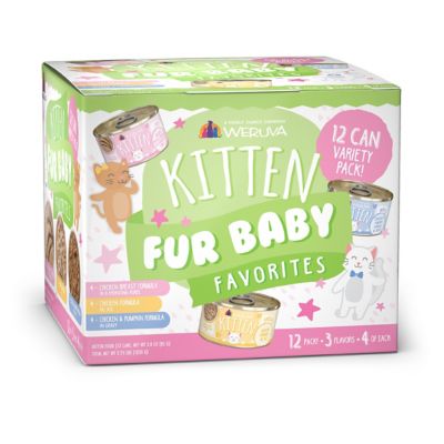 Weruva Kitten, Fur Baby Favorites Variety pk., 3 oz. Can, pk. of 12