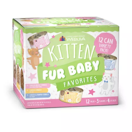 Weruva Kitten Fur Baby Favorites Variety pk 3 oz Maybe pk from 12 Wet Cat Food