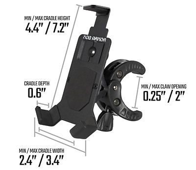 Image showing 5 th Mob Armor Switch Claw Adjustable Phone Mount, Black, MOBC2-BLK-LG