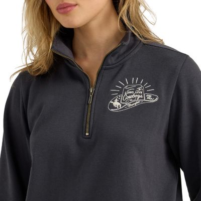 Image showing  Women's Long Live Cowboys Quarter Zip Pullover