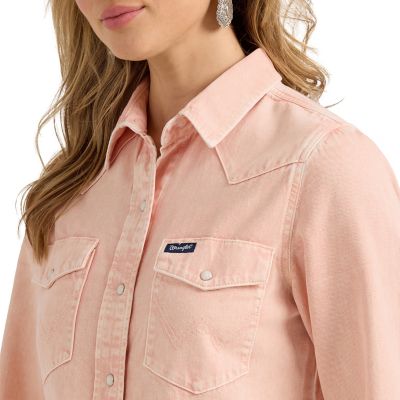 Image showing  Women's Colorwash Slim Western Snap Shirt