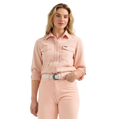 Wrangler Women's Colorwash Slim Western Snap Shirt