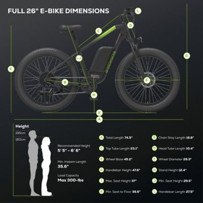 Image showing 9 th Greenworks 26 in. E Bike All Terrain, Fat Tire, 1 5Ah battery & 6A Charger
